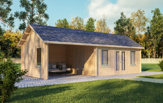 Lough Derg Log Cabin 9.3m x 4.0m  - 1 Room